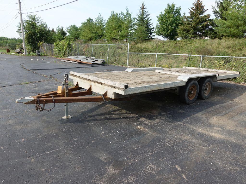 CUSTOM MADE 20' TANDEM AXLE TRAILER, GALVANIZED FRAME,