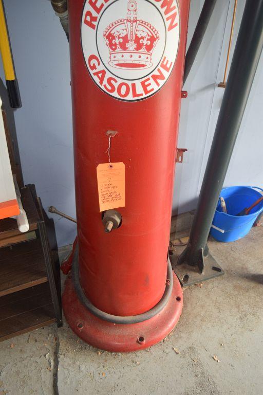 WAYNE VISIBLE GAS PUMP WITH GLASS CYLINDER, RED