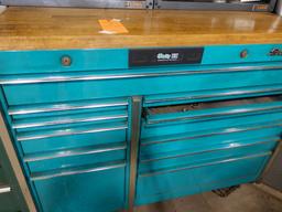 SNAP-ON TOOL BOX ON CASTERS, TWELVE DRAWERS,