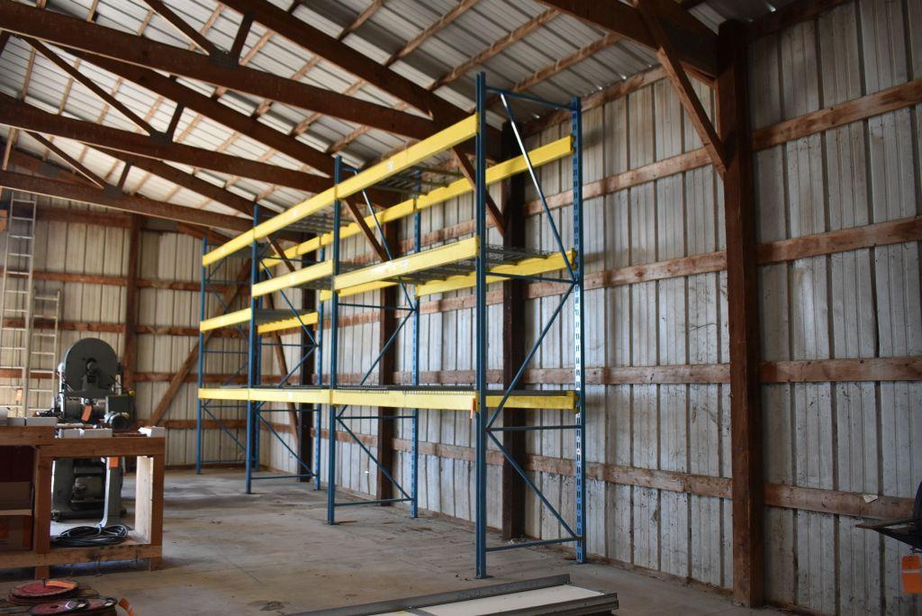 (3) SECTIONS STEEL PALLET RACKING, 42"D X 9'W X 13'H