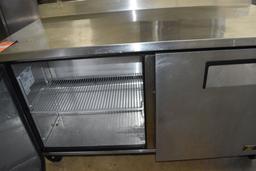 2016 TRUE TWO DOOR WORKTOP REFRIGERATOR, STAINLESS STEEL EXTERIOR,