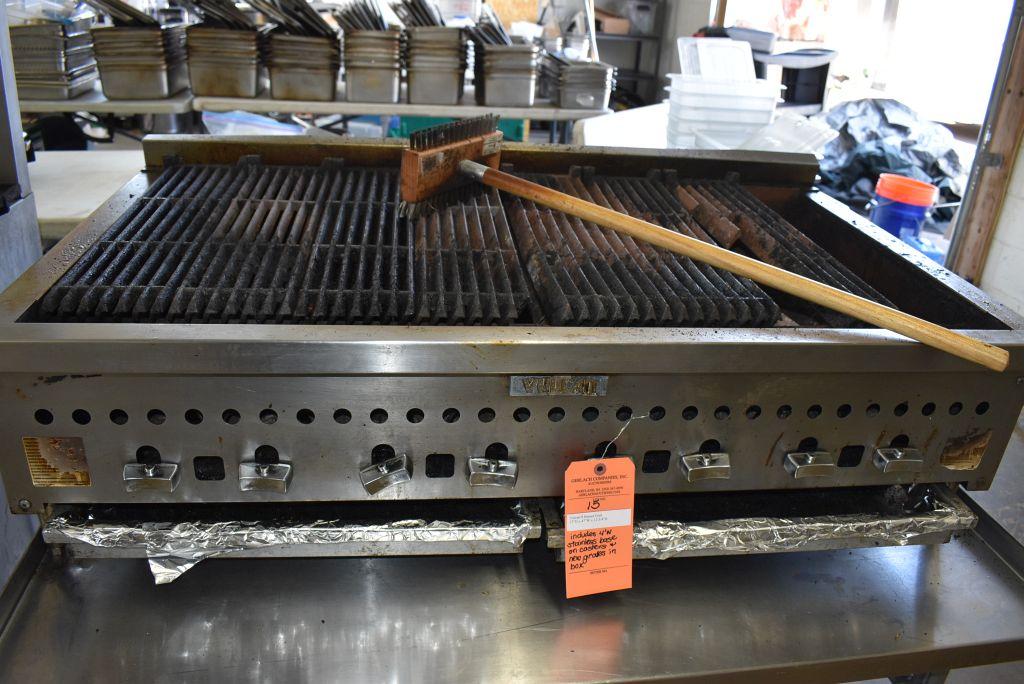 VULCAN 8 BURNER GRILL, 27"D x 47"W x 12 3/4"H,