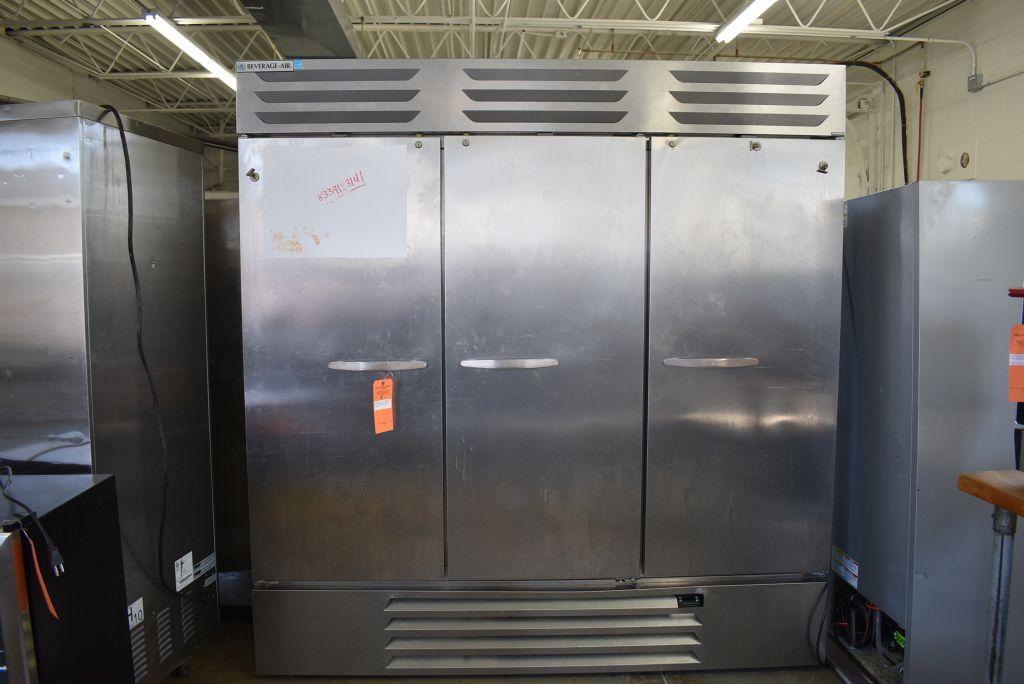 BEVERAGE AIR 75" THREE DOOR COOLER, MODEL RB72HC-1S,