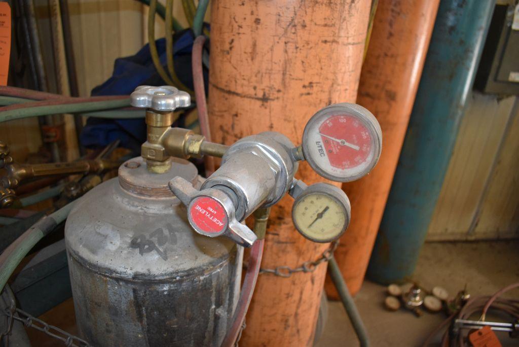 OXY/ACETYLENE TORCH SET, GAUGES, HOSE, TORCH HEAD,