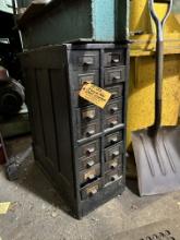 18 Drawer Metal Cabinet w/ Contents