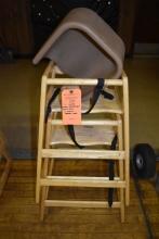 (2) ROYAL WOODEN RESTAURANT HIGH CHAIRS AND