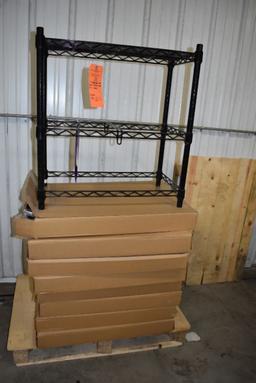 (9) SMALL BLACK FREEZER RACKS (8 ARE IN BOXES),