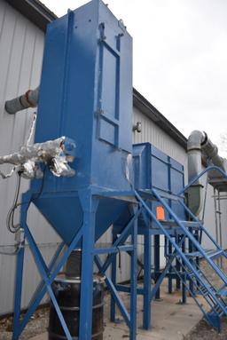 (OUTDOOR) AMTECH DUST COLLECTOR, BLUE, MODEL A-14,