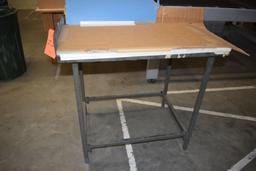 STEEL WORK TABLE, 34"L x 24"D x 32"H