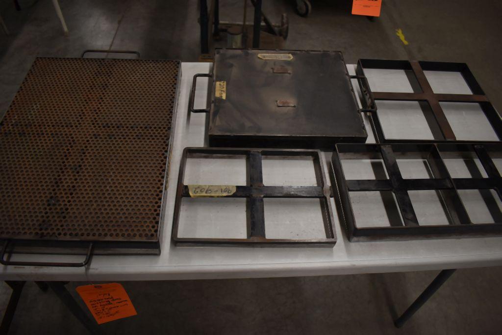 ASSORTED CUTTING DIES ON TABLE; APPROX. 12" x 12",