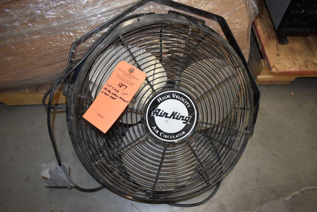 AIR KING 17" METAL SHOP FAN, WALL-MOUNT