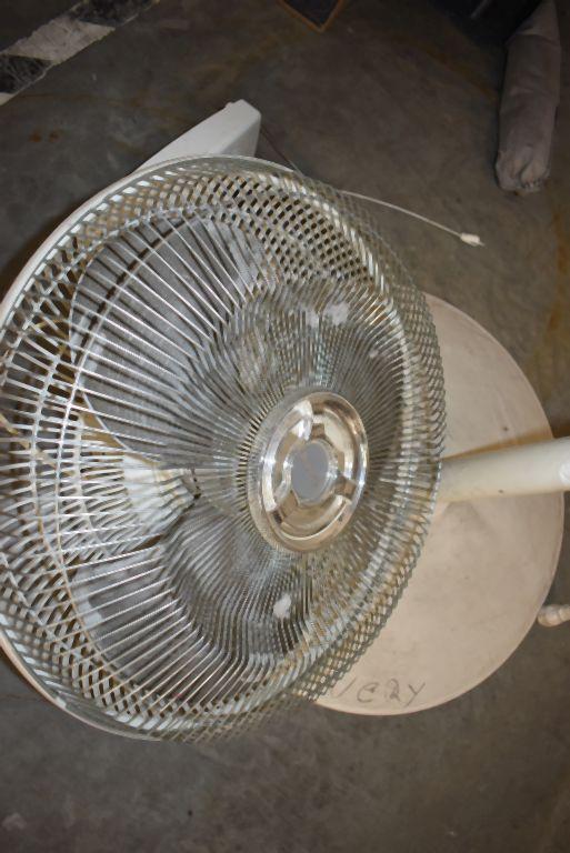 (2) AIR KING PLASTIC SHOP FANS; (1) WALL-MOUNT 14"