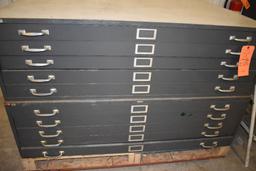 (2) METAL FIVE DRAWER FILING CABINETS,