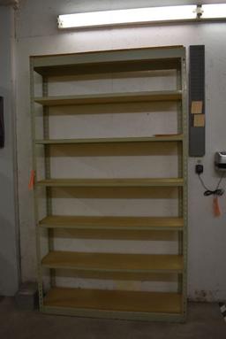 STEEL STORAGE SHELVING UNIT WITH SEVEN SHELVES,