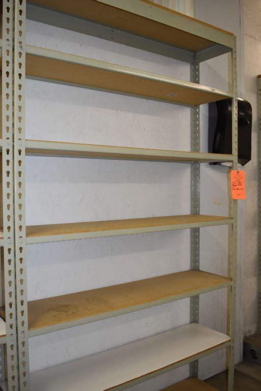 STEEL STORAGE SHELVING UNIT WITH SEVEN SHELVES,