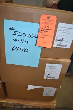 (3) BOXES OF PLASTIC POLY BAGS 0324, 14 x 11, 2,150