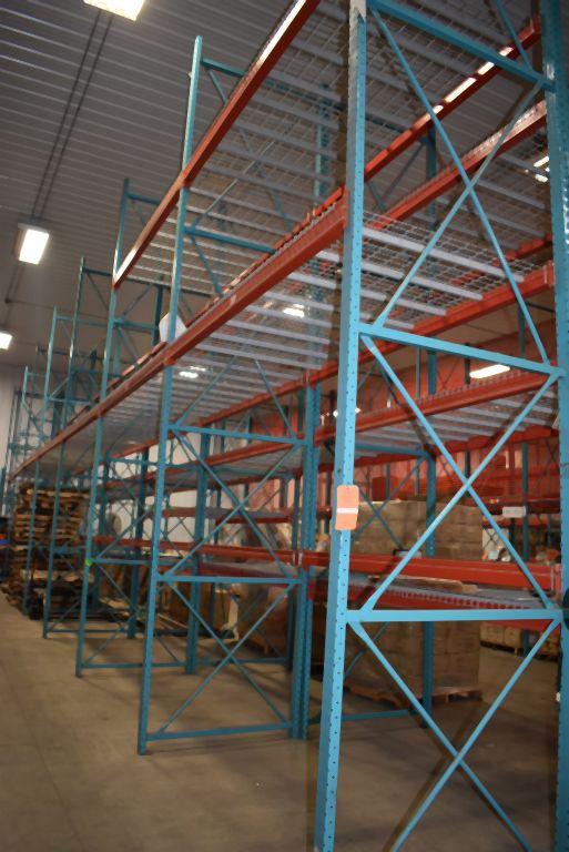 (7) SECTIONS OF PALLET RACKING, 4'D x 8' CROSSBEAMS