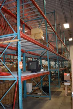 (7) SECTIONS OF PALLET RACKING, 4'D x 8' CROSSBEAMS