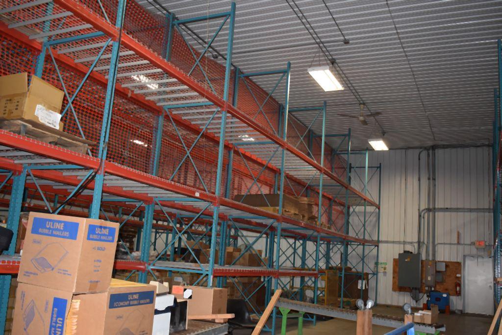 (7) SECTIONS OF PALLET RACKING, 4'D x 8' CROSSBEAMS