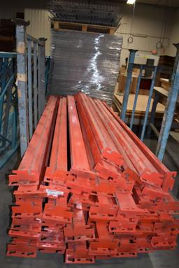 DISASSEMBLED PALLET RACKING; (8) 18' UPRIGHTS, (42)