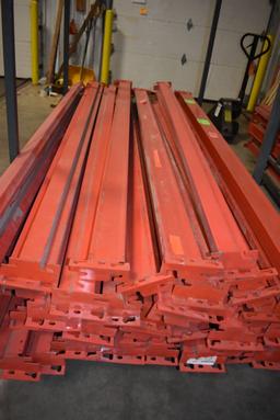 DISASSEMBLED PALLET RACKING; (8) 18' UPRIGHTS, (42)