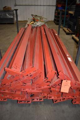 DISASSEMBLED PALLET RACK; (8) 14' & 18' UPRIGHTS, (42)