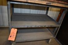 THREE TIER ROLLING CART, NO CONTENTS,