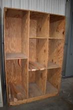 WOODEN STORAGE UNIT, 48'L x 24"D x 75"H