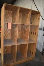 4' x 6' PLYWOOD CUBBY STORAGE UNIT