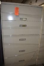 FIVE DRAWER HORIZONTAL FILE CABINET, 36" WIDE x 18"D