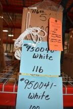 (2) BOXES - 5' WHITE PLASTIC LOOP 116 COUNT #950040,