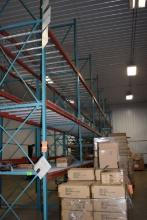 (7) SECTIONS OF PALLET RACKING, 4'D x 8' CROSSBEAMS