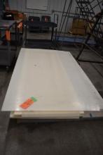 SKID OF ASSORTED SIZES/THICKNESSES OF PLASTIC SHEETS