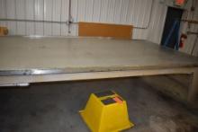 LARGE STEEL WORK TABLE, 12'L x 80"D x 36"H