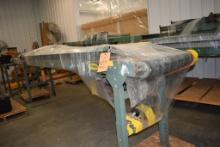 (3) SECTIONS OF BELT DRIVEN CONVEYOR AND LEGS,