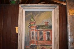 OIL PAINTING, FRAME SIZE 33" x 19"