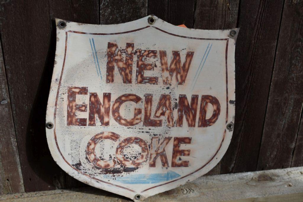 WORMS FOR SALE NEW ENGLAND COKE TWO SIDED METAL