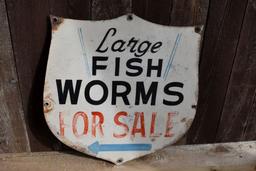WORMS FOR SALE NEW ENGLAND COKE TWO SIDED METAL