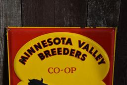 MINNESOTA VALLEY BREEDERS CO-OP METAL SIGN,