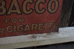 MODEL TOBACCO METAL SIGN, 19" x 13"