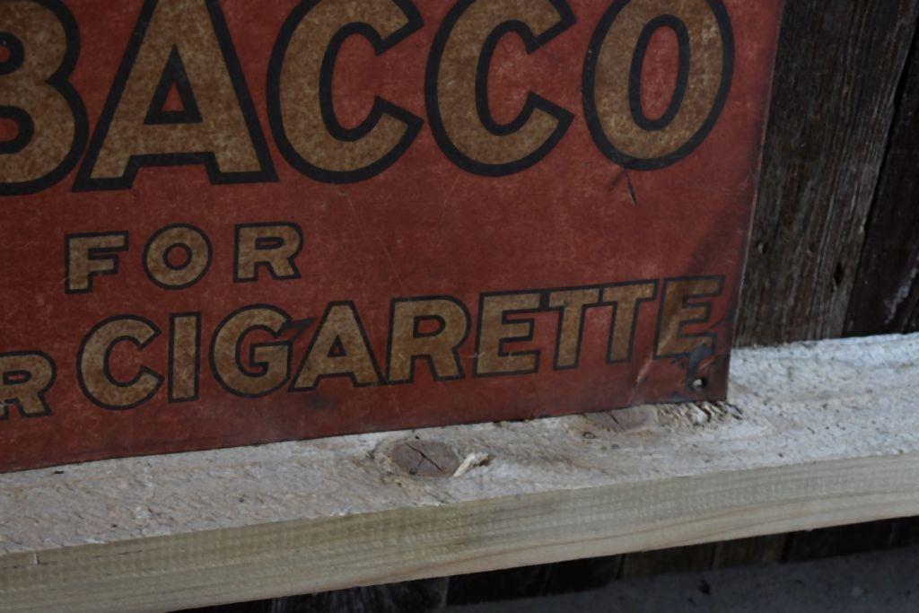 MODEL TOBACCO METAL SIGN, 19" x 13"