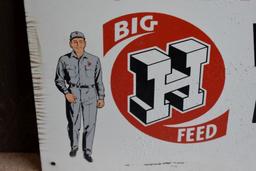 BIG H FEED NO ADMITTANCE METAL SIGN, 18" x 10"