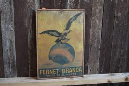 FERNET-BRANCA MILANO METAL SIGN, 20" x 13 1/2"