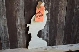 OLD CROW WHISKEY KEY HOLDER WOODEN HAND PAINTED SIGN,