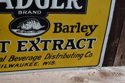 BADGER PURE BARLEY MALT EXTRACT MILWAUKEE WISCONSIN TIN SIGN