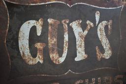 GUY'S NUTS AND CHIPS SIGN, 28" X 38"