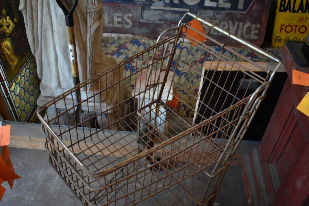 VINTAGE ART DECO SHOPPING CART