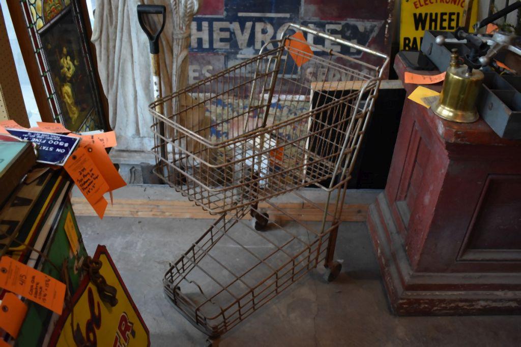 VINTAGE ART DECO SHOPPING CART