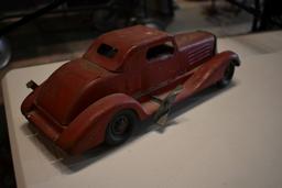 ANTIQUE TIN WIND UP RUMBLE SEAT COUPE