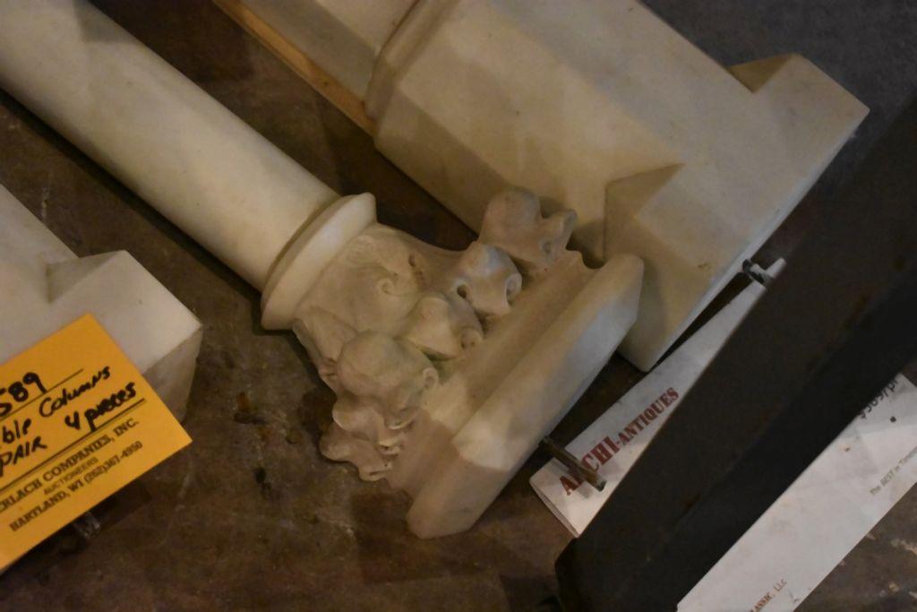 4 PIECES MARBLE COLUMNS